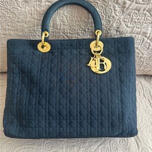 Authentic Lady Dior Quilted Handbag